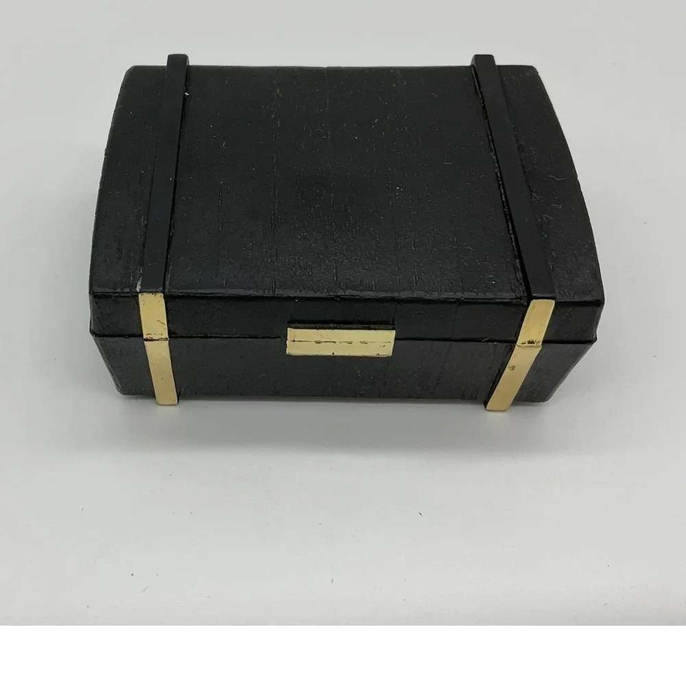 VTG Windsor Bermuda Map Cufflinks Mens Blue Gold Enamel Travel Souvenir Gift Box